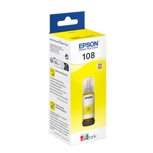 Epson 108 T09C4 Yellow Sarı Şişe Mürekkep T09C44A L18050-L8050 - EPSON