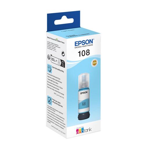 Epson 108 T09C5 Light Cyan Açık Mavi Şişe Mürekkep T09C54 L18050-L8050 - EPSON