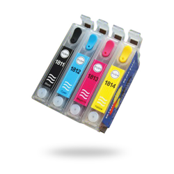 Epson T1811-T1814 / 1801-1084 Muadil Kolay Dolan Kartuşlar (Dolu 4 Adet Kartuş) - 1