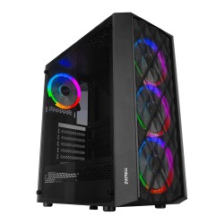Everest BUMPY 4-12cm RGB Fan Tempered Camlı ATX Mid-T Gaming Oyuncu Kasası - 2