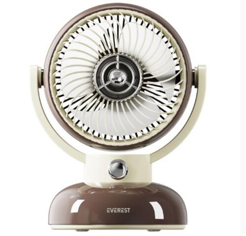 Everest EFN12 Kahve 1200mAh 3 Hız Kademe Led Işıklı Retro Masaüstü Usb Fan - EVEREST (1)