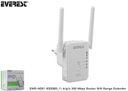 Everest EWR-N501 IEEE802.11 b-g-n 300 Mbps Router Wifi Range Extender - 1