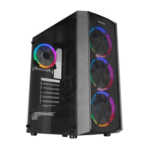 Everest FLAT MESH 4-12cm RGB Fan Tempered Camlı ATX Mid-T Gaming Oyuncu Kasası - EVEREST (1)