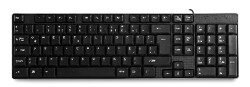 Everest KB-741F Siyah-Gri USB 2 Metre Bakır Kablolu Tamamen Türkçe F Klavye - 1