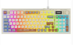 Everest KB-79 SILENT PRO Gri-Gri Mavi-Kahve SESSİZ RGB Q Membrane Oyuncu Klavyesi - 2