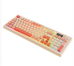 Everest KB-85 SILENT PRO Kablosuz Bej-Pembe-Turuncu SESSİZ RGB Wireless 2.4Ghz Q Oyuncu Klavyesi - 1