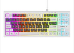 Everest KB-98 SILENT TKL Gri Mavi-Beyaz Rainbow Q Membrane Klavye - 2
