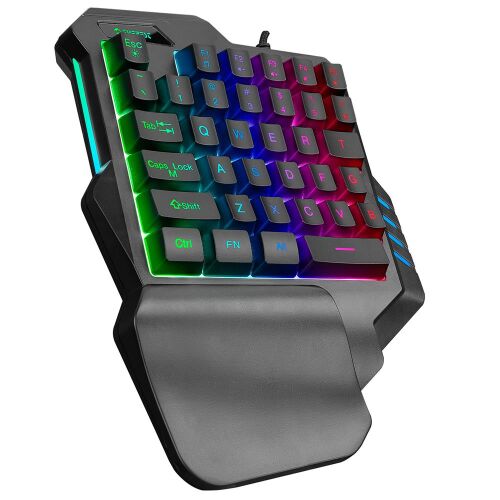 Everest KB-R177 SALVO Siyah USB Led Işıklı Q 35 Tuşlu Multimedya Mini Gaming Oyuncu Klavyes - 1