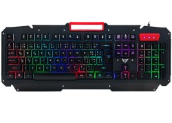 Everest KB-R800 METAFOR USB Gökkuşağı Aydınlatmalı Q Metal Yüzey Gaming Oyuncu Klavyesi - 1