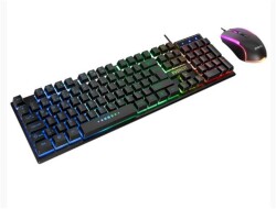 Everest KM-198 Luminax Siyah Gökkuşağı Aydınlatmalı Q Gaming Oyuncu Klavye + Mouse Set - 1