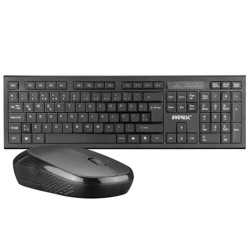 Everest KM-6121 Siyah Kablosuz Q Slim Klavye + Mouse Set - 2