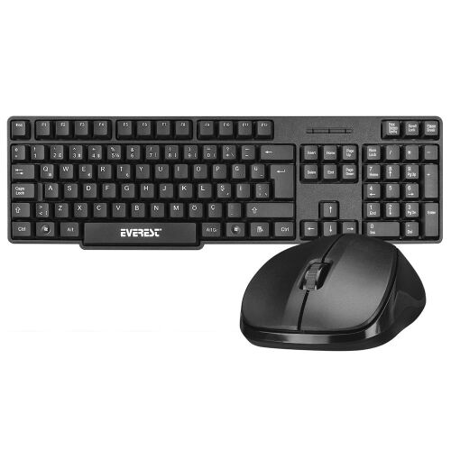 Everest KM-6852 Siyah Usb Kablosuz Combo Q Standart Klavye + Mouse Set - 2