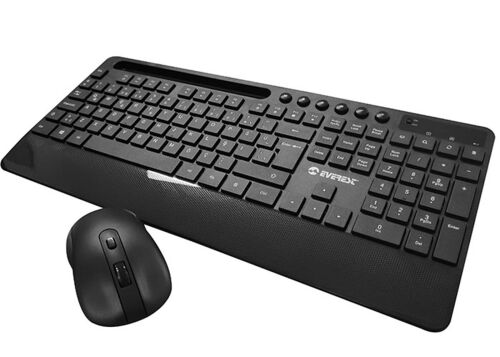 Everest KM-9676 Siyah Kablosuz 800-1200-1600 dpi Q Standart Klavye + Mouse Set - 1
