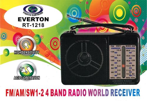 Everton RT-1218 USB-SW1-SW2-FM-AM Nostaljik Radyo Şarjlı - EVERTON (1)