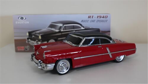 EVERTON RT-1940 Kırmızı Arabalı Bluetooth Fm-Usb-Tf-Aux Şarjlı Nostaljik Radyo - 1