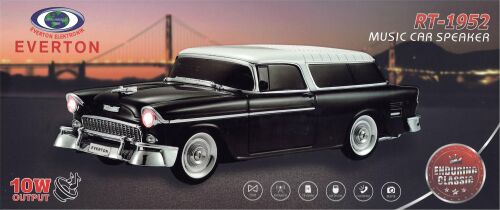 EVERTON RT-1941 Siyah Arabalı Bluetooth Fm-Usb-Tf-Aux Şarjlı Nostaljik Radyo - EVERTON (1)