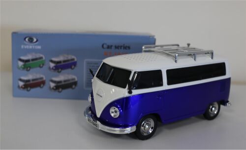 EVERTON RT-1945 Mavi Arabalı Bluetooth Fm-Usb-Tf-Aux Şarjlı Nostaljik Radyo - 2