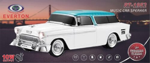 EVERTON RT-1950 Bej Arabalı Bluetooth Fm-Usb-Tf-Aux Şarjlı Nostaljik Radyo - EVERTON