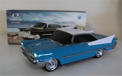 EVERTON RT-1950 Turkuaz Arabalı Bluetooth Fm-Usb-Tf-Aux Şarjlı Nostaljik Radyo - EVERTON (1)