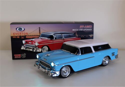 EVERTON RT-1952 Turkuaz Arabalı Bluetooth Fm-Usb-Tf-Aux Şarjlı Nostaljik Radyo - EVERTON