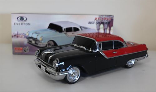 EVERTON RT-1954 Siyah Arabalı Bluetooth Fm-Usb-Tf-Aux Şarjlı Nostaljik Radyo - EVERTON (1)