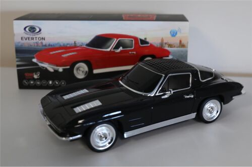 EVERTON RT-1956 Siyah Arabalı Bluetooth Fm-Usb-Tf-Aux Şarjlı Nostaljik Radyo - 1