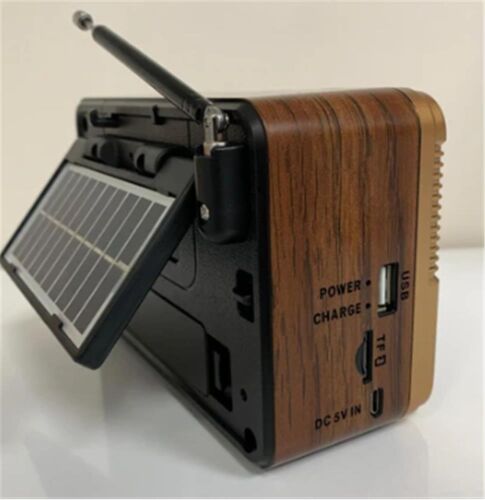 Everton Rt-671 Bluetooth Fm-Usb-Tf-Aux Şarjlı Solar Nostaljik Radyo Güneş Panelli - 2