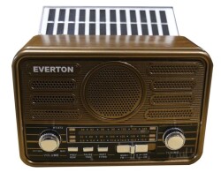 Everton Rt-673 Bluetooth Fm-Usb-Tf- Şarjlı Solar Nostaljik Radyo - 1