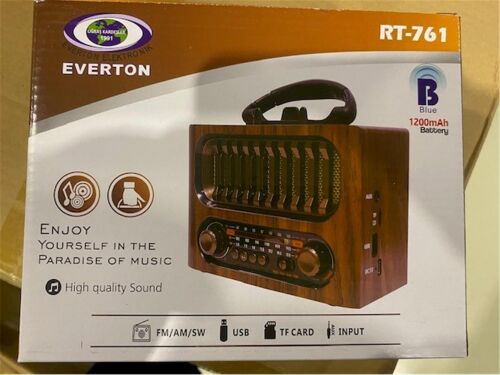 Everton Rt-745 -Usb-Tf-Am-Fm-Sw-Blue-Connect-Tws-Usb Şarj Nostaljik Radyo - 1
