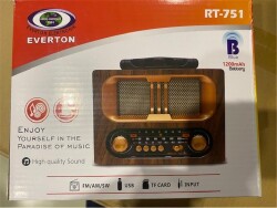 Everton Rt-751 -Fm-Am-Sw-Usb-Tf Card-Aux Nostaljik Radyo Solar (Güneş Paneli) - 1