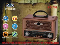 Everton Rt-759 Bluetooth Fm-Usb-Tf-Aux Şarjlı Nostaljik Radyo - 1