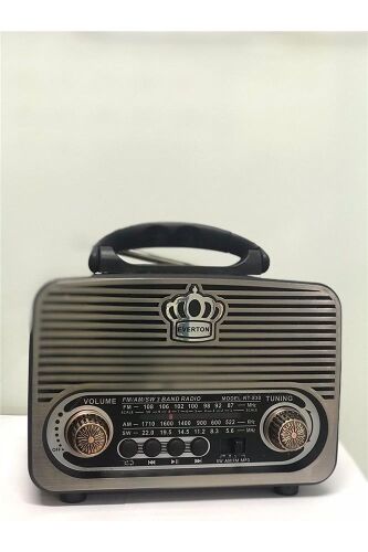 Everton Rt-830 Güneş Enerjili Panelli Bluetooth Fm-usb-Tf Card-Aux Nostaljik Radyo - EVERTON