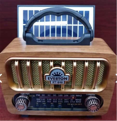 Everton Rt-848 Güneş Enerjili Panelli Bluetooth Fm-usb-Tf Card-Aux Nostaljik Radyo - EVERTON