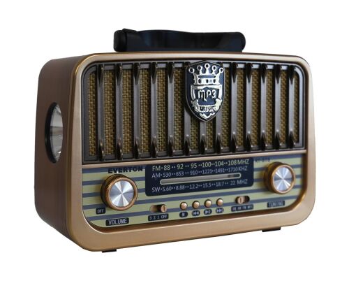 Everton Rt-878 Bluetooth (El Feneri) Fm-Usb-Tf-Aux Şarjlı Nostaljik Radyo - EVERTON