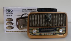 Everton Rt-878 Bluetooth (El Feneri) Fm-Usb-Tf-Aux Şarjlı Nostaljik Radyo - 2