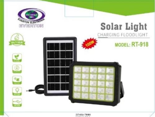 Everton Rt-918 Şarjlı 100w Solar Panelli Projektör Led - EVERTON