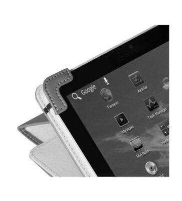 Eye-Q EQ-LTAB97GR 9.7'' Gri Suni Deri Universal Tablet Kılıfı - 4