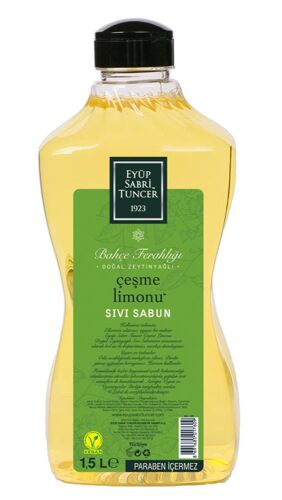 Eyüp Sabri Tuncer 1,5lt Çeşme Limonu Sıvı Sabun Doğal Zeytinyağlı - 1