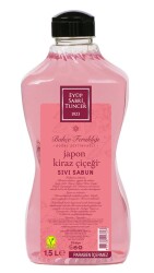 Eyüp Sabri Tuncer 1,5lt Japon Kiraz Çiçeği Sıvı Sabun Doğal Zeytinyağlı - 1