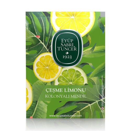 Eyüp Sabri Tuncer 50li Mendil Çeşme limonu Kolonyalı (9,3 x 12,5) Doypack - 1