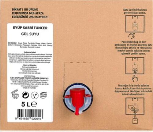 Eyüp Sabri Tuncer Gül Suyu 5 lt - Bag in Box - EYÜP SABRİ TUNCER
