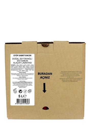 Eyüp Sabri Tuncer Zeytinyağlı Sıvı Sabun Ayvalık Zeytin Çiçeği 5lt Bag In Box Endüstriyel - EYÜP SABRİ TUNCER