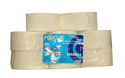 Focus Extra Mini Jumbo Tuvalet Kağıdı 2 Katlı 12 Rulo (50003077) 150mt Kopabilen - 1