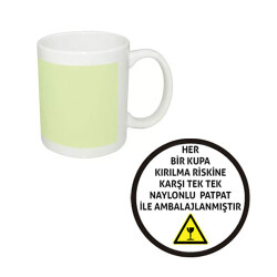 Fosforlu Porselen Beyaz Kupa - Kutulu - 4