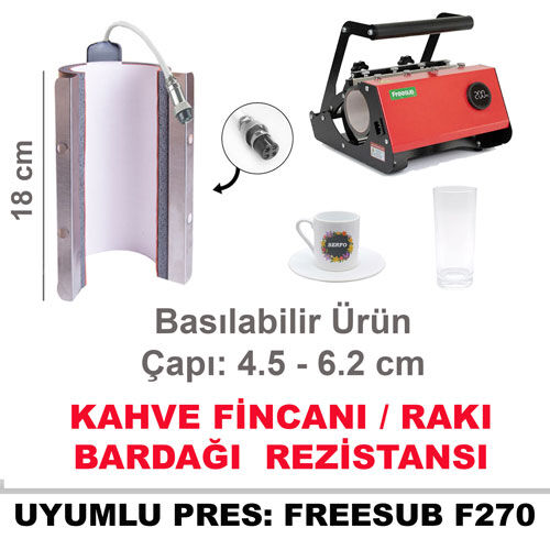 Freesub Tumbler Kahve Fincanı / Rakı Bardağı Rezistansı - 1