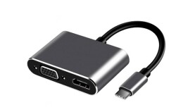 FRISBY FA-7678C Type-c - HDMI+VGA 4Kx2K Adaptör - 1
