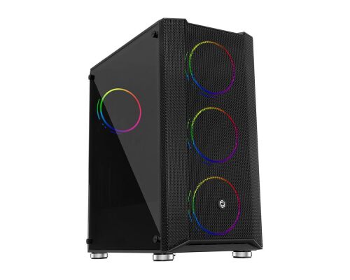 Frisby FC-9405G PANDA Gaming Kasa (Double Slim Ring RGB Fan + 650W 80+) - FRİSBY