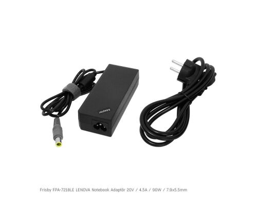 Frisby FPA-7218LE Notebook Adaptör (Lenovo) 20V 4.5A (Uç Boyutu : 7.9 x 5.5mm) - FRİSBY