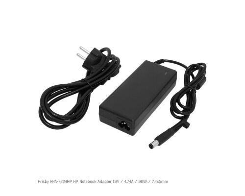 Frisby FPA-7224HP Notebook Adaptör (HP) 19V 4.74A (Uç Boyutu 7.4 x 5.0mm) - FRİSBY