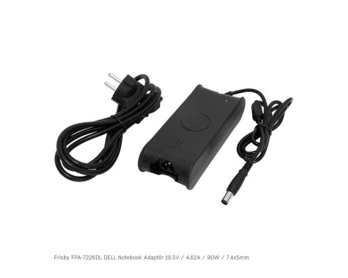 Frisby FPA-7226DL Notebook Adaptör (Dell) 19.5V 4.62A (Uç Boyutu : 7.4 x 5.0mm) - FRİSBY